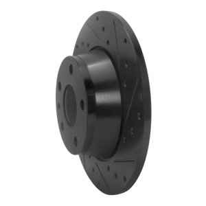 Audi TT Quattro Brake Rotor (1) - Rear Right - R1 Concepts - Drilled & Slotted - Black - `08-`15